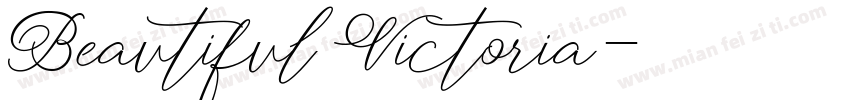 Beautiful Victoria字体转换
